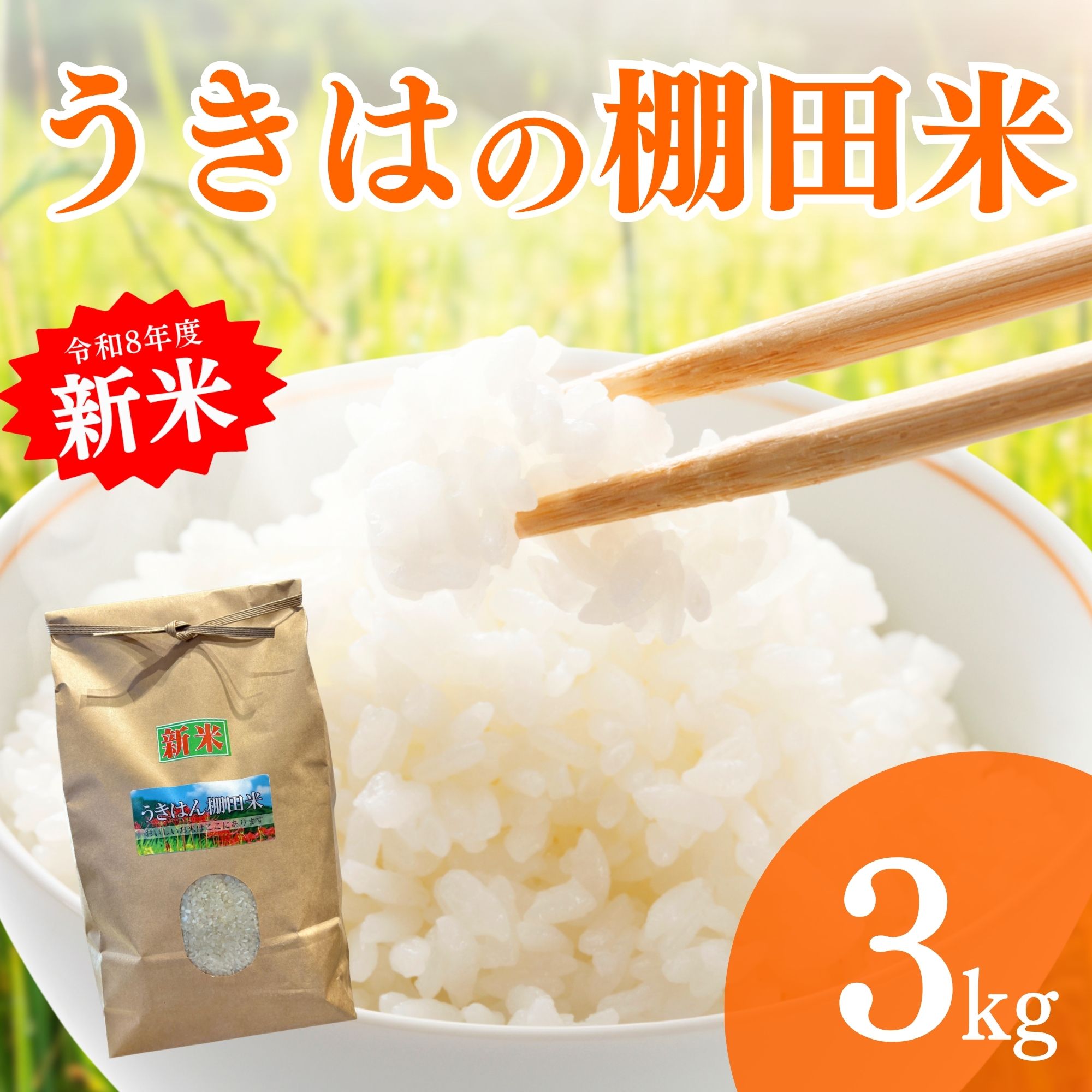 【新米】うきはの棚田米【3kg】